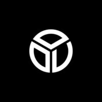 OOU letter logo design on black background. OOU creative initials letter logo concept. OOU letter design. vector