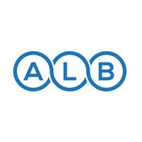 diseño de logotipo de letra alb sobre fondo blanco. alb creative iniciales carta logo concepto. diseño de letras alba. vector