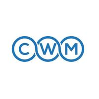 diseño de logotipo de letra cwm sobre fondo negro.concepto de logotipo de letra de iniciales creativas cwm.diseño de letra vectorial cwm. vector