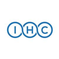 IHC letter logo design on white background. IHC creative initials letter logo concept. IHC letter design. vector