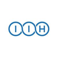 IIH letter logo design on white background. IIH creative initials letter logo concept. IIH letter design. vector