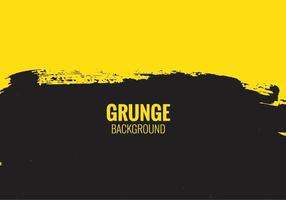 Abstract black grunge stroke on yellow background illustration vector