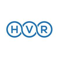 diseño de logotipo de letra hvr sobre fondo blanco. concepto de logotipo de letra de iniciales creativas hvr. diseño de letras hvr. vector