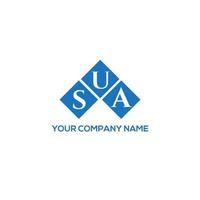 SUA letter logo design on white background. SUA creative initials letter logo concept. SUA letter design. vector