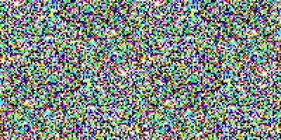 Color TV screen noise pixel glitch seamless pattern texture background vector illustration.