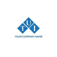 TUI letter logo design on white background. TUI creative initials letter logo concept. TUI letter design. vector