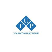 diseño de logotipo de letra tup sobre fondo blanco. concepto de logotipo de letra de iniciales creativas de tup. diseño de letra tup. vector