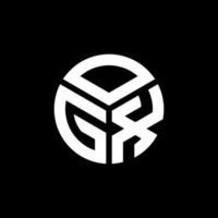 OGX letter logo design on black background. OGX creative initials letter logo concept. OGX letter design. vector