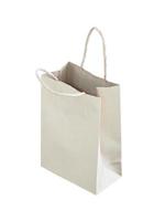 Brown paper bag soft on white background, Empty bag no object photo