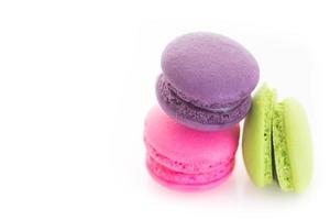 macaroons white color background photo