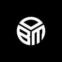 diseño de logotipo de letra obm sobre fondo negro. concepto de logotipo de letra de iniciales creativas de obm. diseño de letras obm. vector