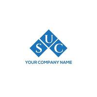 SUC letter logo design on white background. SUC creative initials letter logo concept. SUC letter design. vector