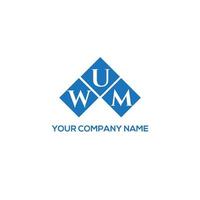 diseño de logotipo de letra wum sobre fondo blanco. concepto creativo del logotipo de la letra de las iniciales de wum. diseño de letras wum. vector