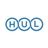 diseño de logotipo de letra hul sobre fondo blanco. concepto de logotipo de letra de iniciales creativas de hul. diseño de letras hul. vector