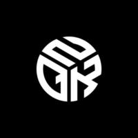 diseño de logotipo de letra nqk sobre fondo negro. concepto de logotipo de letra de iniciales creativas nqk. diseño de letras nqk. vector