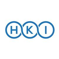 diseño de logotipo de letra hki sobre fondo blanco. concepto de logotipo de letra de iniciales creativas hki. diseño de letras hki. vector