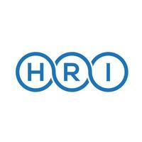 HRI letter logo design on white background. HRI creative initials letter logo concept. HRI letter design. vector