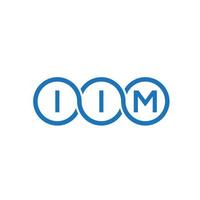 IIM letter logo design on white background. IIM creative initials letter logo concept. IIM letter design. vector