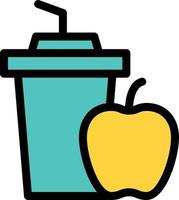 ilustración de vector de jugo de manzana en un fondo. símbolos de calidad premium. iconos vectoriales para concepto y diseño gráfico.