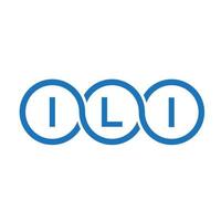 ILI letter logo design on white background. ILI creative initials letter logo concept. ILI letter design. vector