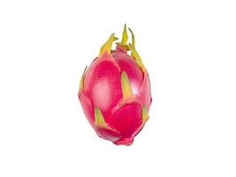 The fresh dragon fruit on isolated white background is a fruit that is highly beneficial to the body photo