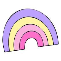 Cute doodle rainbow vector illustration