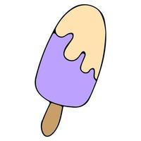 Cute doodle ice cream vector illustration