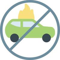 no fire car vector illustration on a background.Premium quality symbols.vector icons for concept and graphic design.