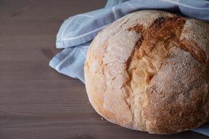 Loaf of freshly baked homemade artisan bread