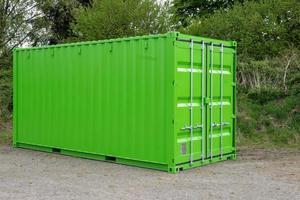 green container in beautiful condition 20 feet photo