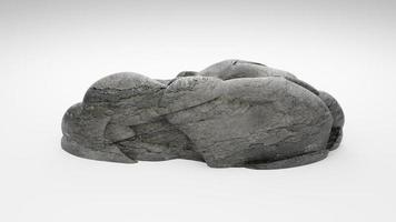 Big rocks that are strong, beautiful, look very realistic, white background. Make it easier for you to use in video editing 3D rendering. photo