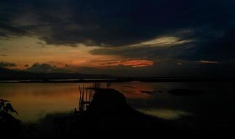 Sunset on lake photo