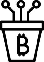 ilustración de vector de red bitcoin en un fondo. símbolos de calidad premium. iconos vectoriales para concepto y diseño gráfico.