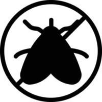 Ilustración de vector de prohibición de insectos en un fondo. Símbolos de calidad premium. Iconos vectoriales para concepto y diseño gráfico.