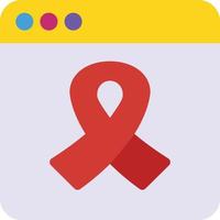 ilustración de vector de cáncer de página web en un fondo. símbolos de calidad premium. iconos vectoriales para concepto y diseño gráfico.