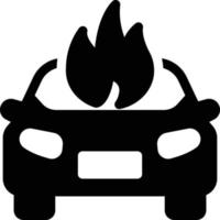 ilustración de vector de fuego de coche en un fondo. símbolos de calidad premium. iconos vectoriales para concepto y diseño gráfico.