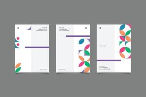 set of template geometric abstract cover vector