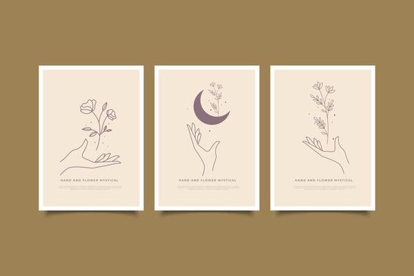 abstract minimalist hand drawn cover collection