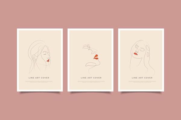 abstract minimalist hand drawn cover collection