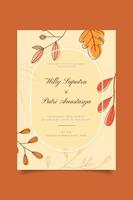 plantilla de invitación de boda vector