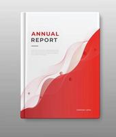 diseño de libro de portada de informe anual vector