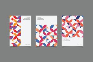 set of template geometric abstract cover vector