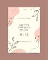 birthday invitation template vector