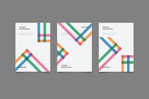 set of geometric  cover deisgn template vector