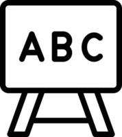 Ilustración de vector de tablero abc en un fondo. Símbolos de calidad premium. Iconos vectoriales para concepto y diseño gráfico.