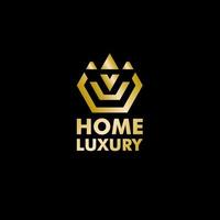 hohome luxury logo with gold icon, vectorme luxury vector