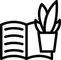 ilustración de vector de libro de plantas en un fondo. símbolos de calidad premium. iconos vectoriales para concepto y diseño gráfico.