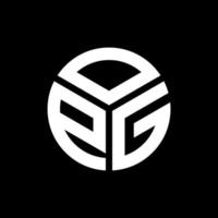 OPG letter logo design on black background. OPG creative initials letter logo concept. OPG letter design. vector