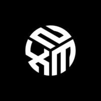 diseño del logotipo de la letra nxm sobre fondo negro. concepto de logotipo de letra de iniciales creativas nxm. diseño de letras nxm. vector