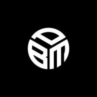 diseño de logotipo de letra pbm sobre fondo negro. Concepto de logotipo de letra de iniciales creativas pbm. diseño de letras pbm. vector